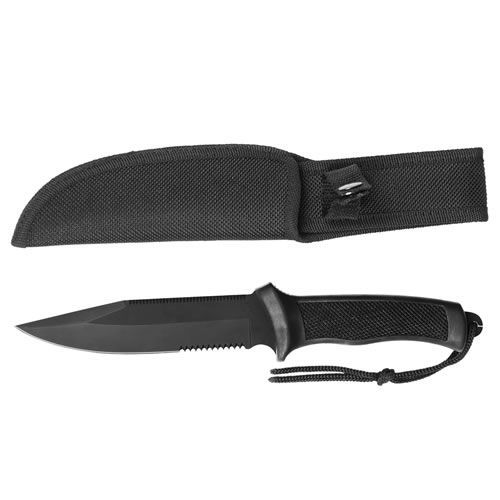 Nůž bojový s pouzdrem CORDURA ČERNÝ