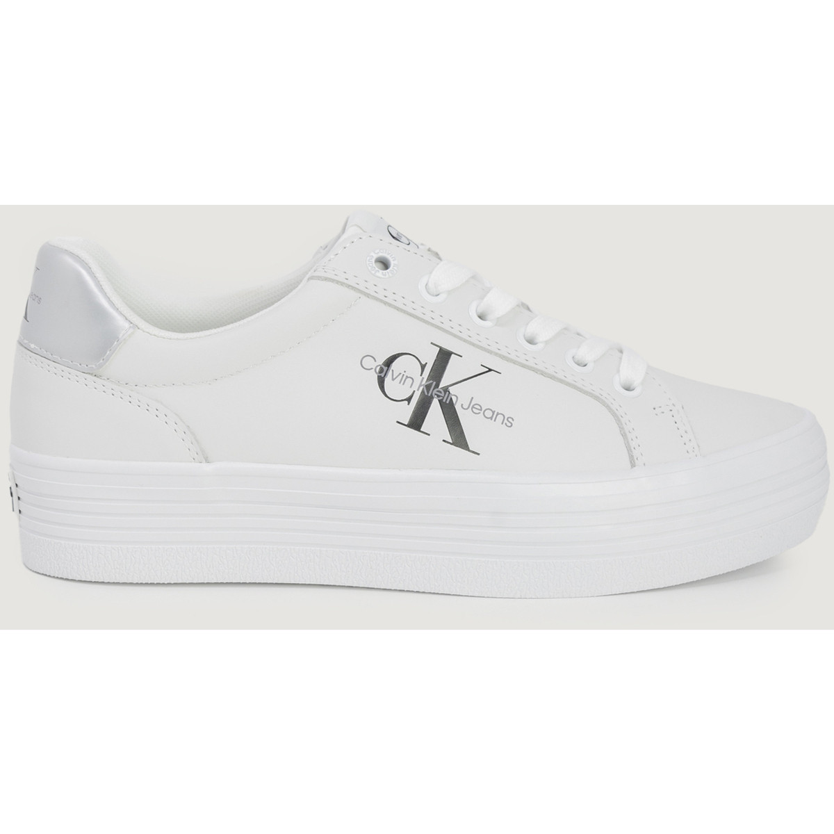 Calvin Klein Jeans  VULC FLATFORM LACEUP YW0YW01474  Stříbrná