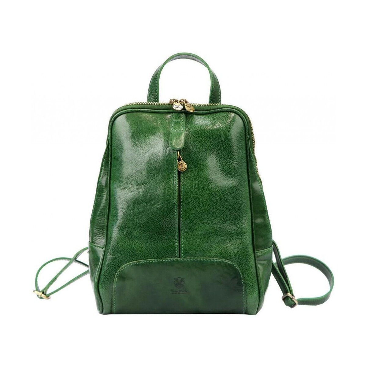 Vera Pelle  Kožený zelený dámský batoh Florence  ruznobarevne