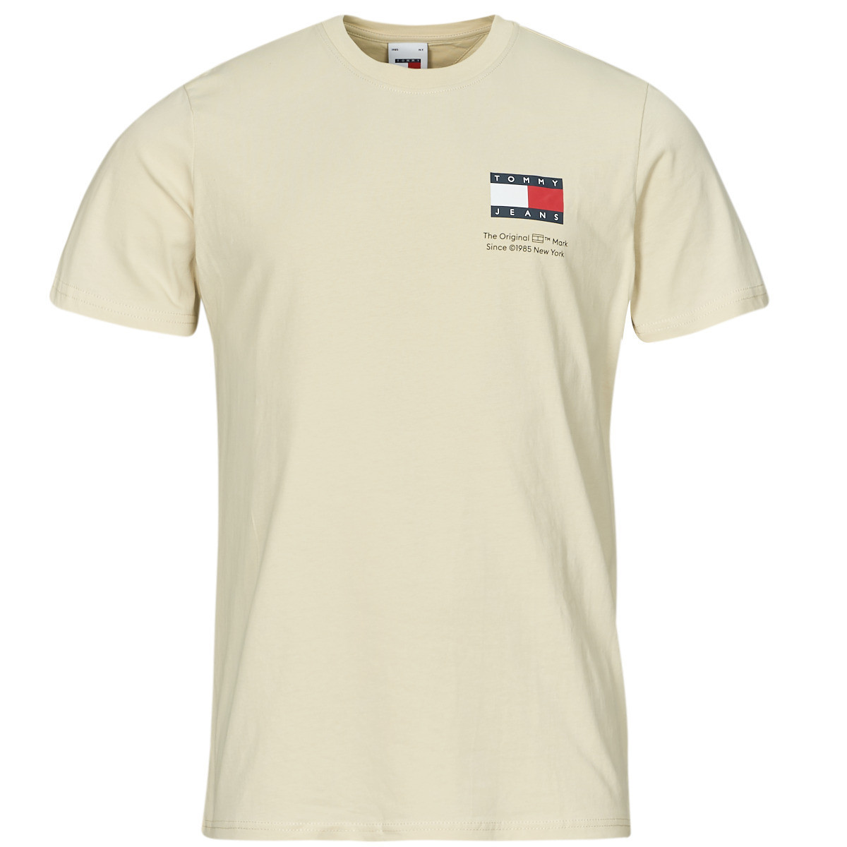 Tommy Jeans  TJM SLIM ESSENTIAL FLAG TEE EXT  Béžová