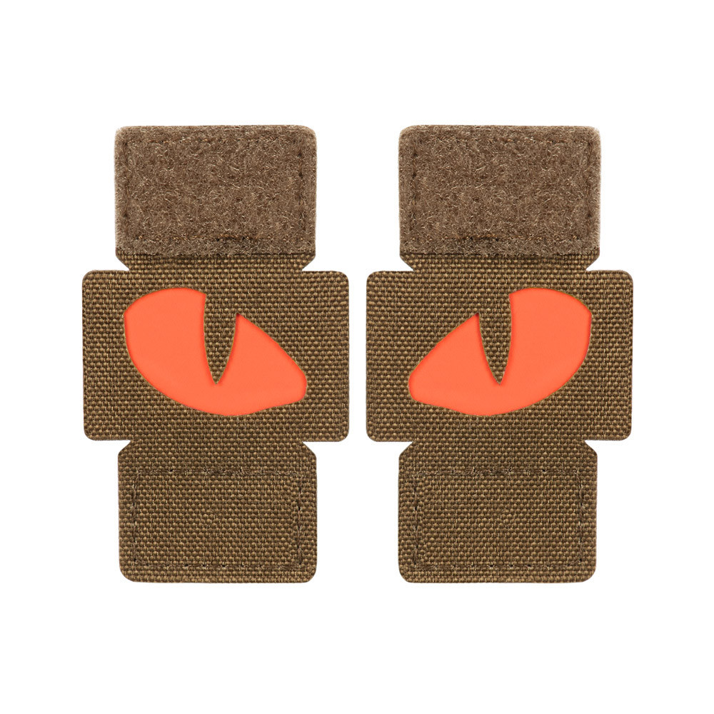 Nášivka M-Tac Tiger Eyes Laser Cut 2 ks - coyote-červená