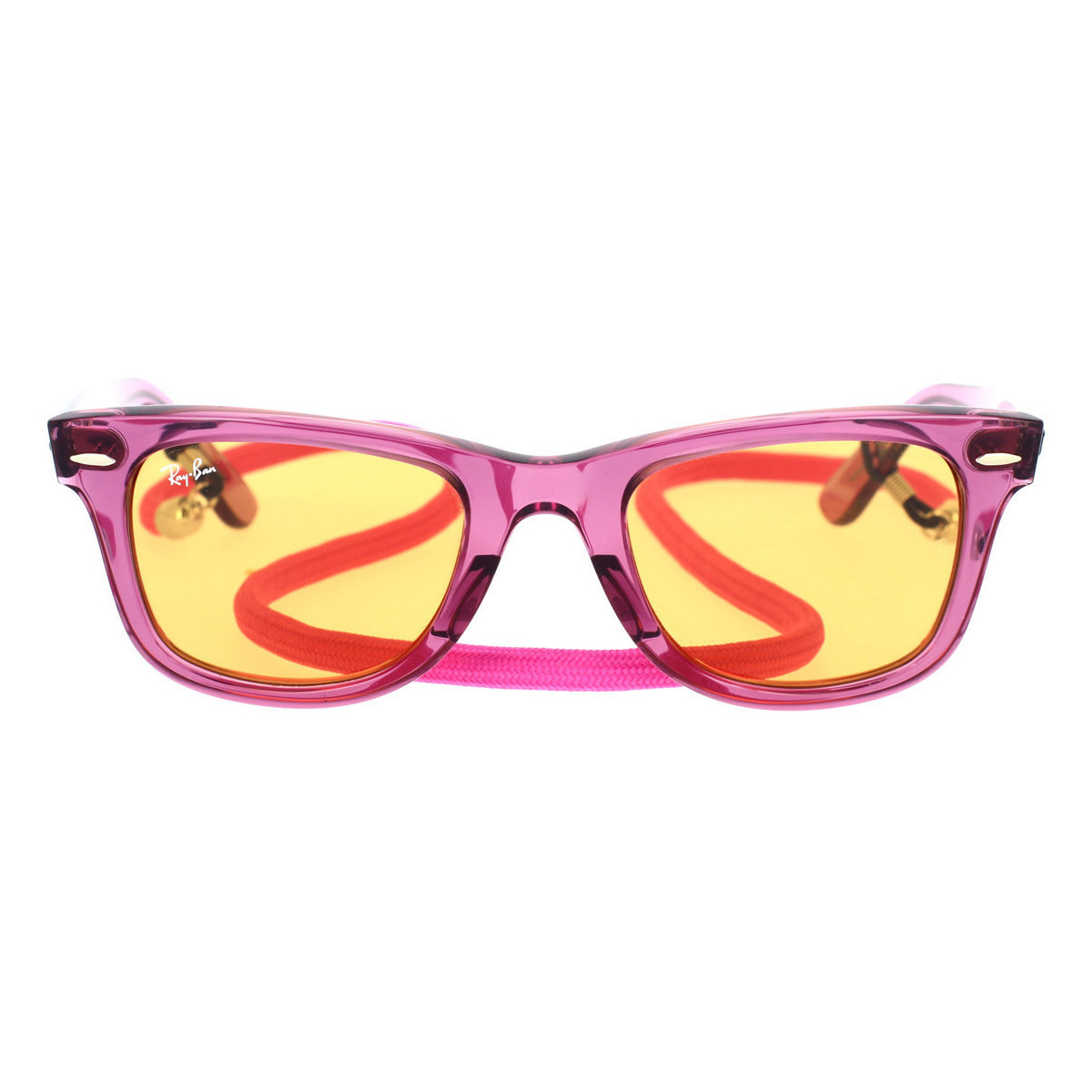 Ray-ban  Occhiali da Sole  Wayfarer RB2140 661313 con Laccetto  Fialová
