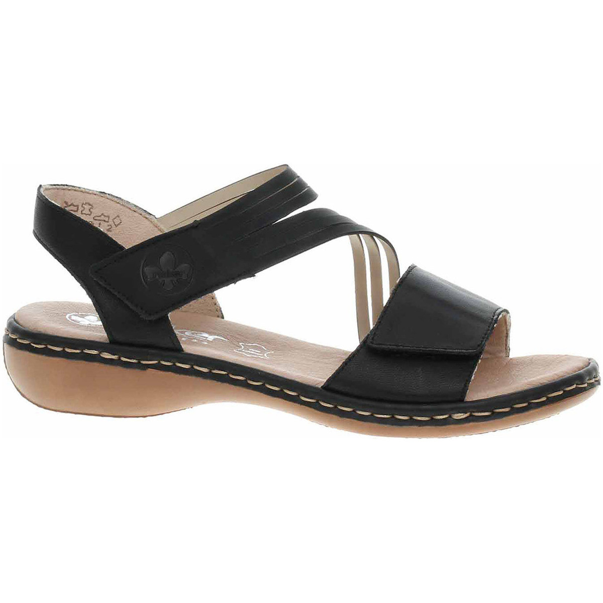 Rieker  Dámské sandály  65964-00 schwarz  Černá