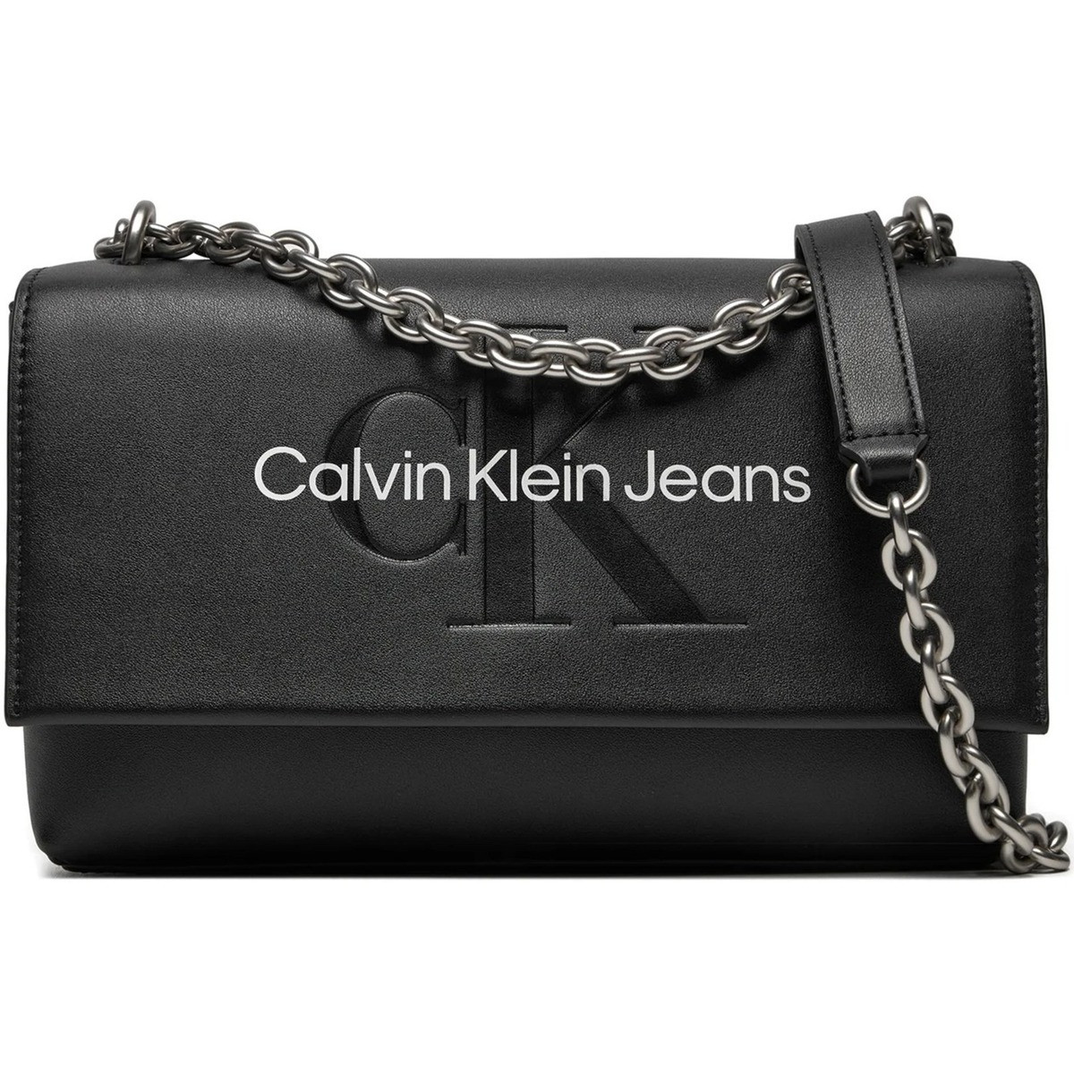 Calvin Klein Jeans  SCULPTED EW FLAP W/CHAIN25 MONO K60K612221  Černá