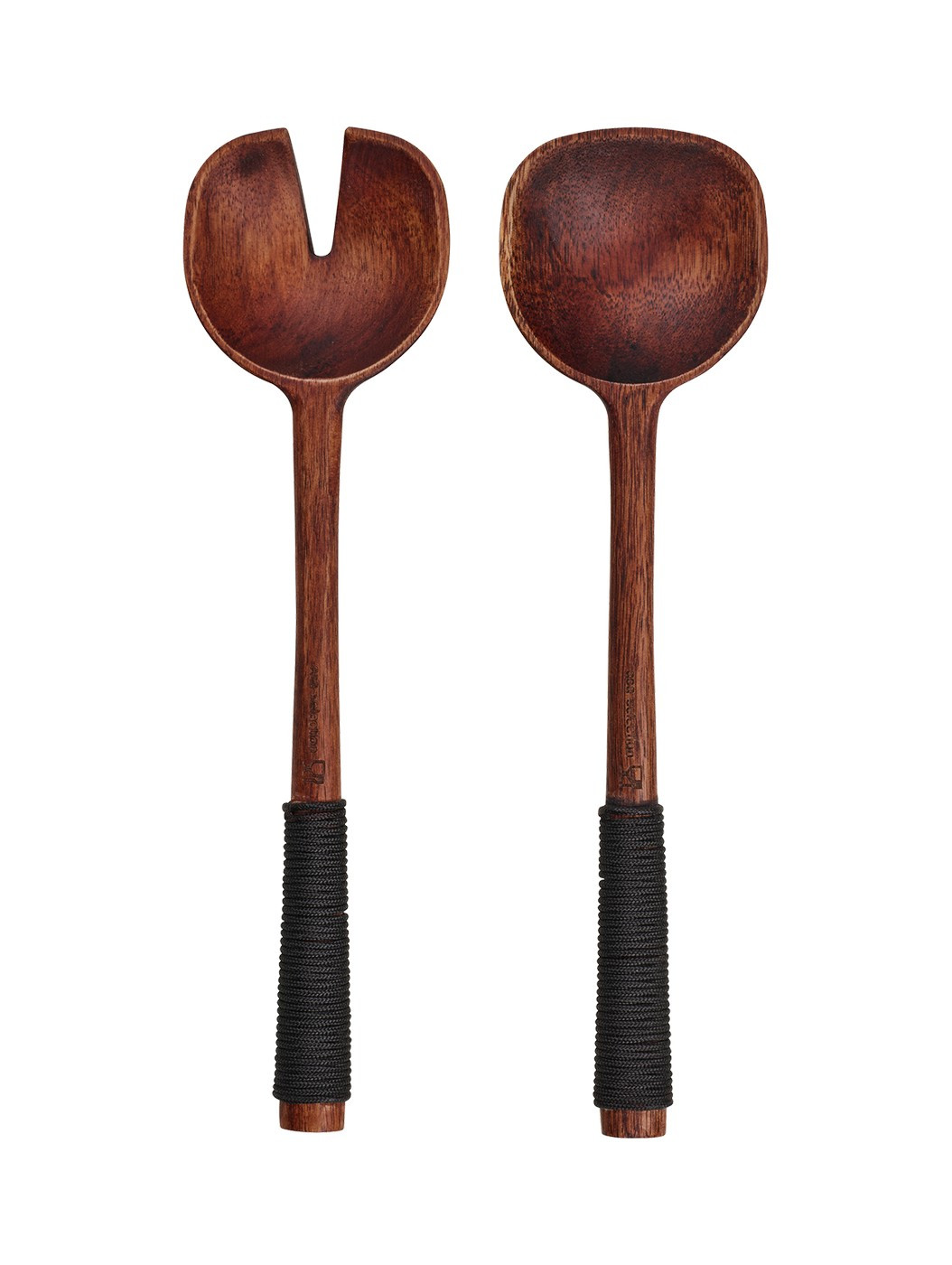 Dřevěný příbor na salát 2 ks WOOD DARK ASA Selection - hnědé