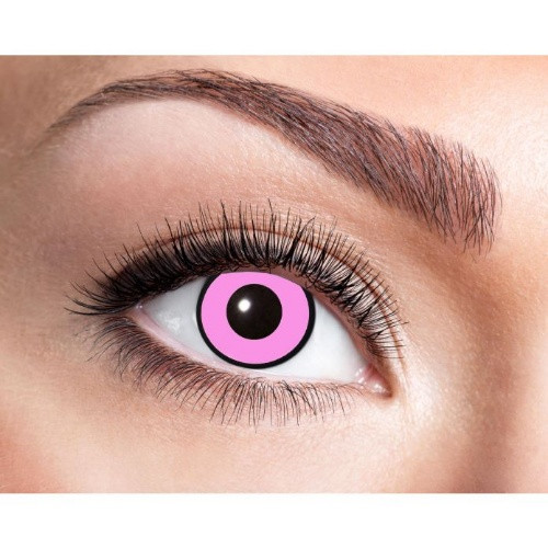 Barevné kontaktní čočky - růžové s proužkem