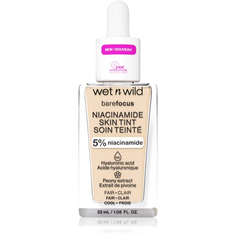 Wet n Wild Bare Focus Niacinamide Skin Tint lehký hydratační make-up odstín Fair 32 ml