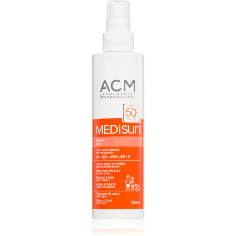 ACM Medisun opalovací sprej na obličej a tělo SPF 50+ 200 ml