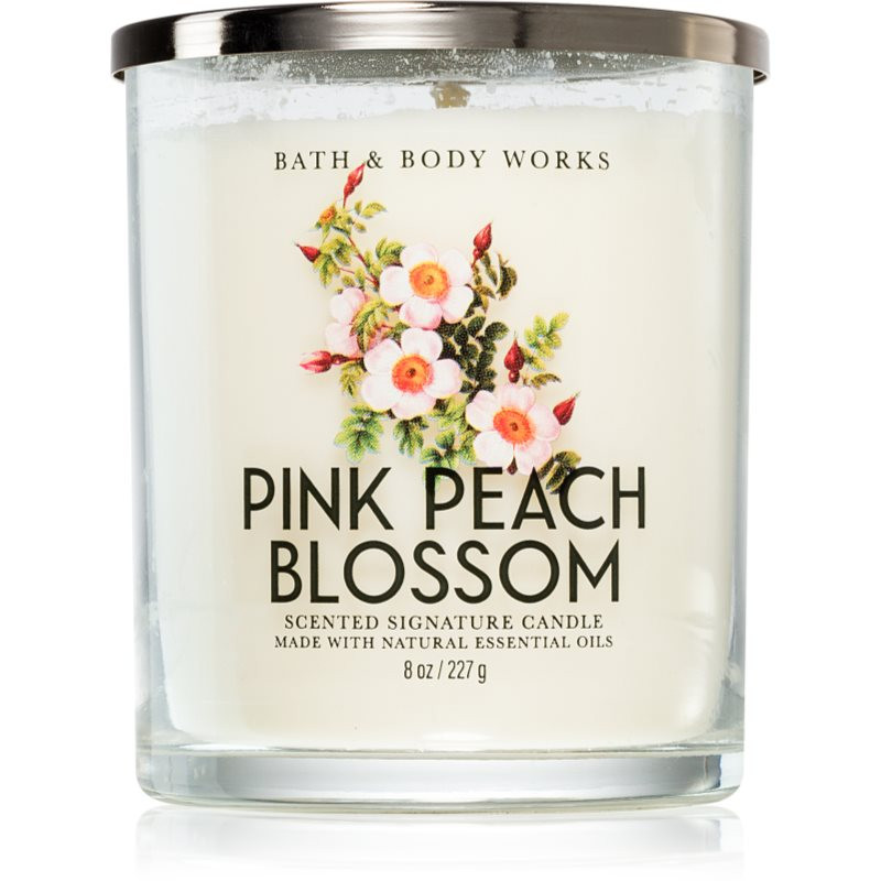 Bath & Body Works Pink Peach Blossom vonná svíčka 227 g