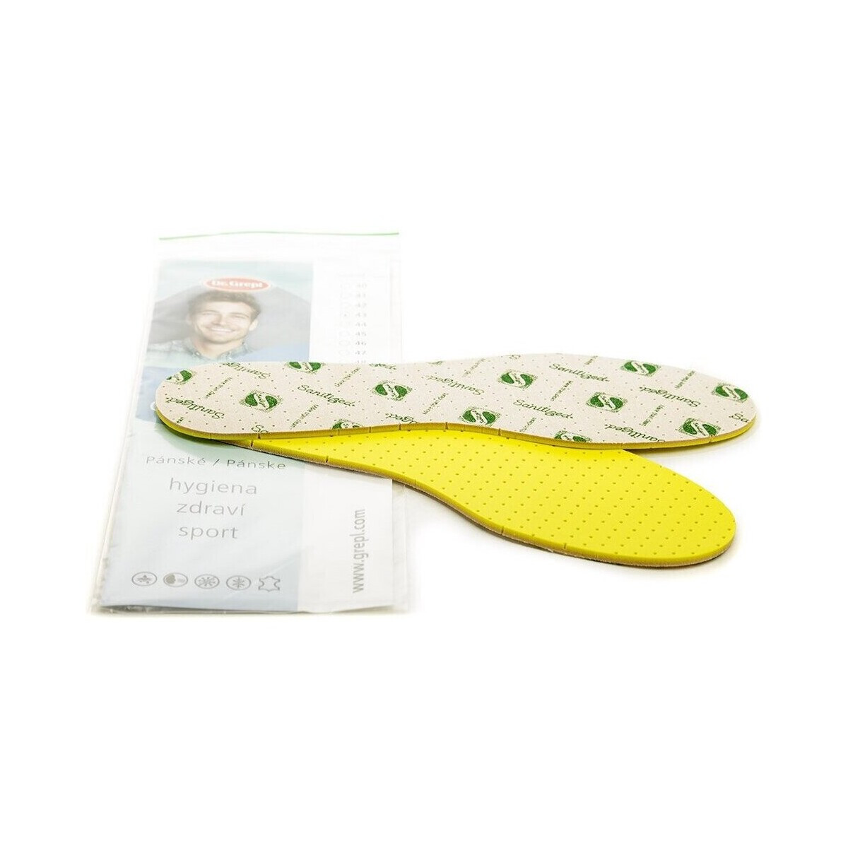 Dr.grepl  Dr. Grepl Pánské nadměrné vložky do bot žluté  Žlutá