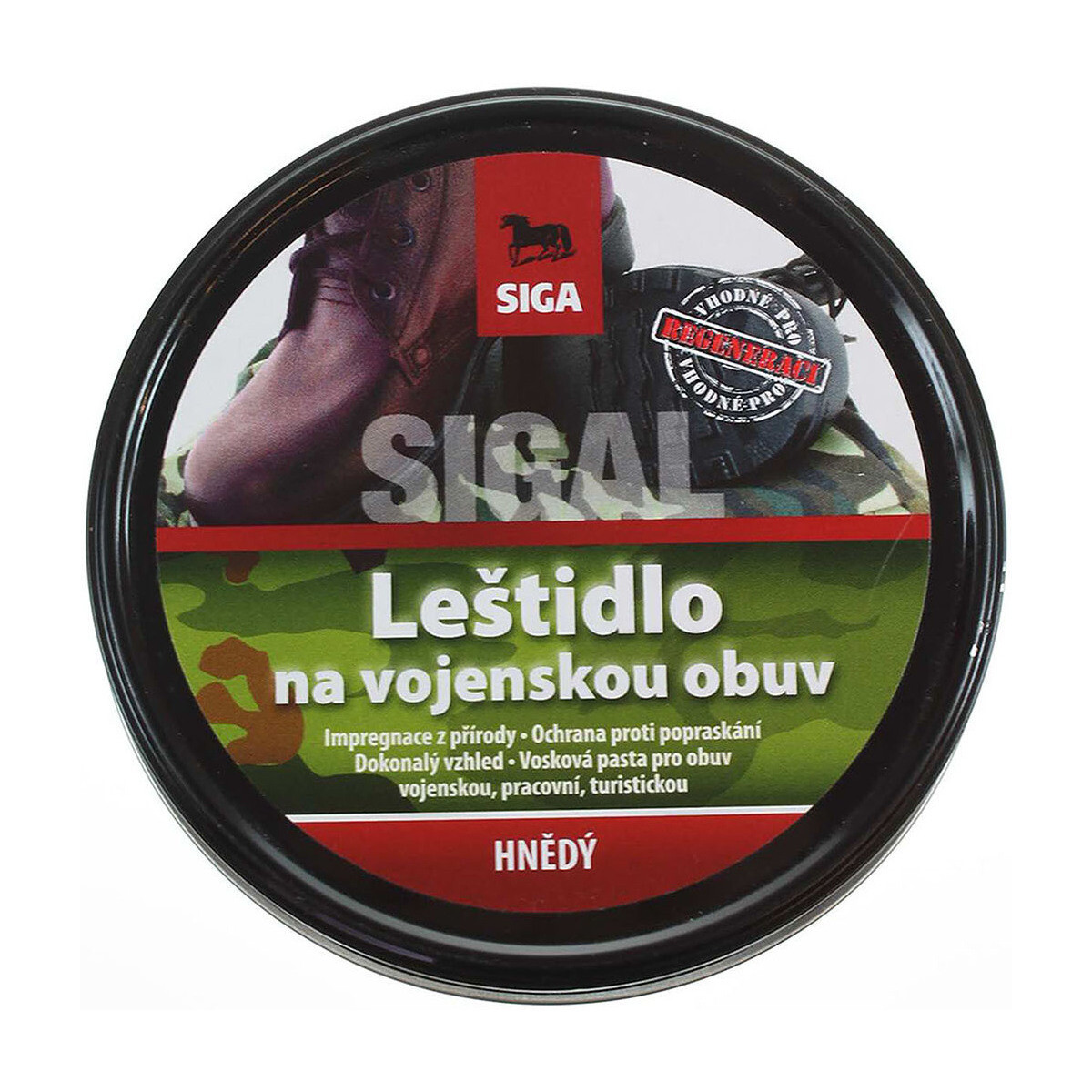 Sigal  Siga vojenské leštidlo hnědé 250g  Hnědá