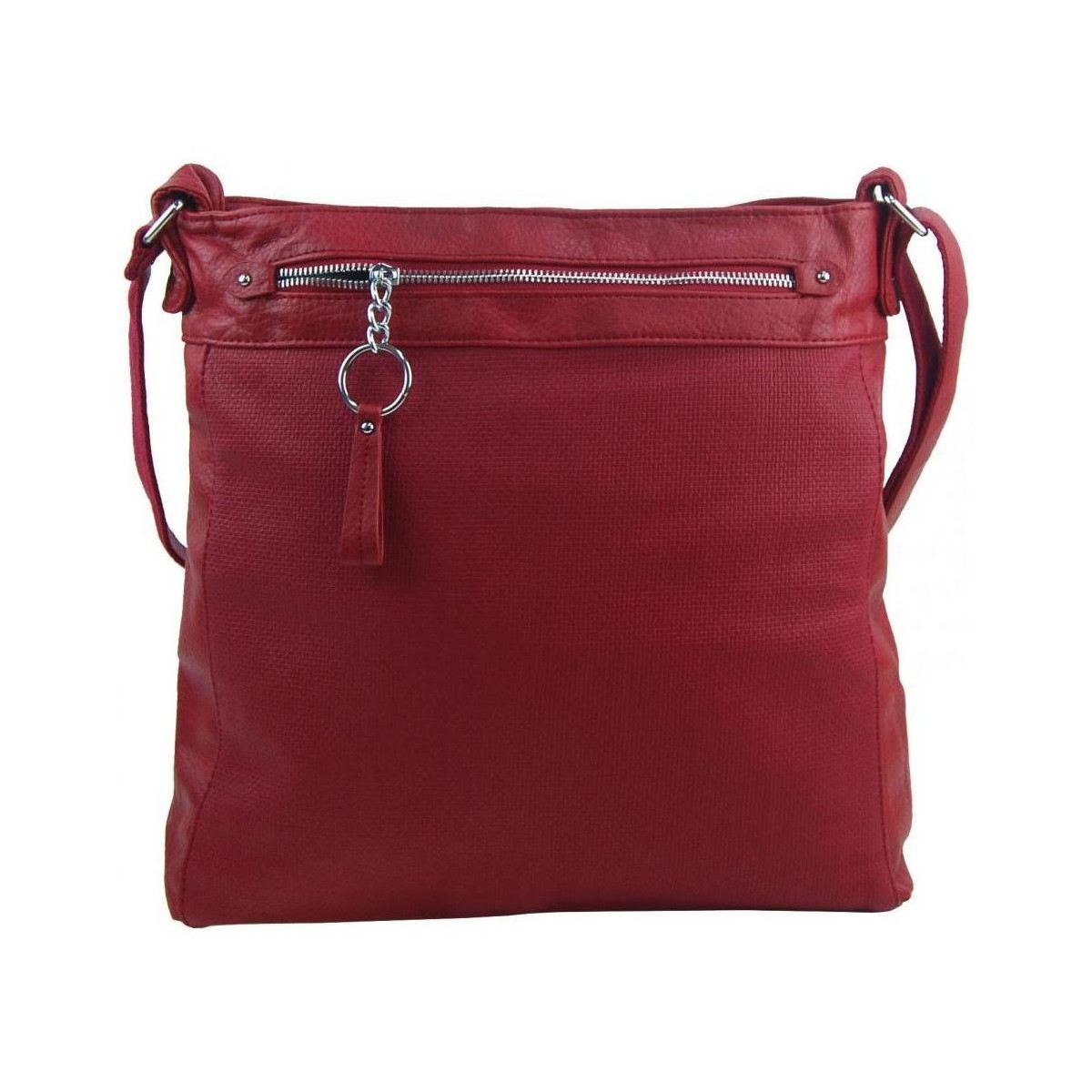 Tessra  Velká červená crossbody dámská kabelka D5580  Červená