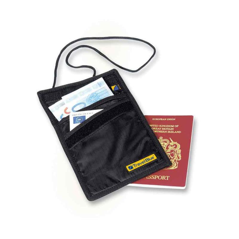 Travel Blue Neck Wallet Rfid Black