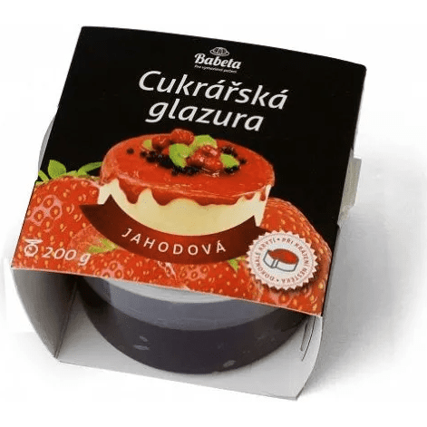 Cukrářská glazura jahodová 200g - Kovandovi