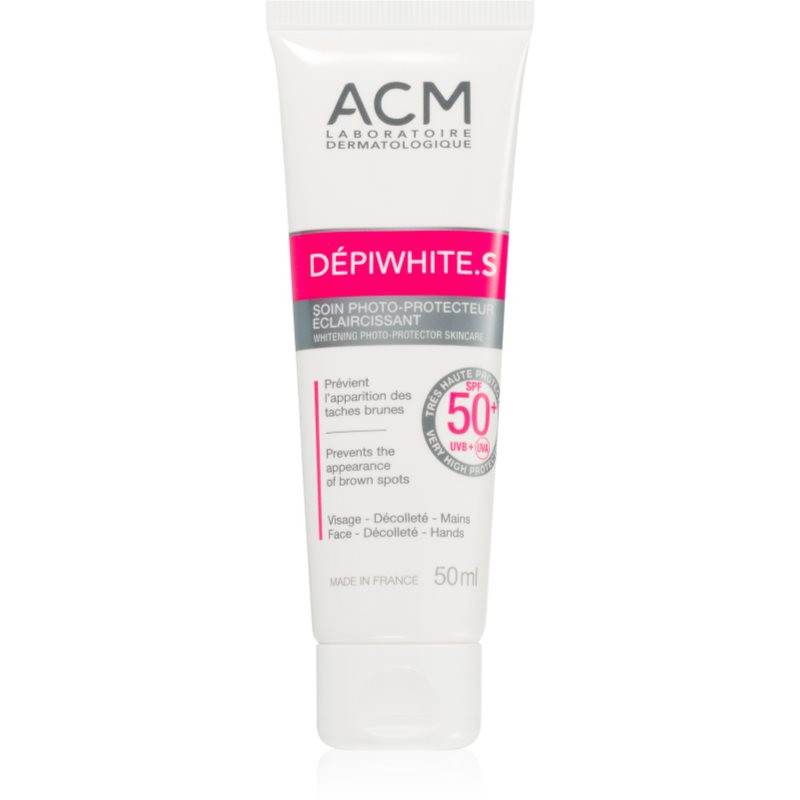 ACM Dépiwhite S ochranný krém na obličej a dekolt SPF 50+ 50 ml