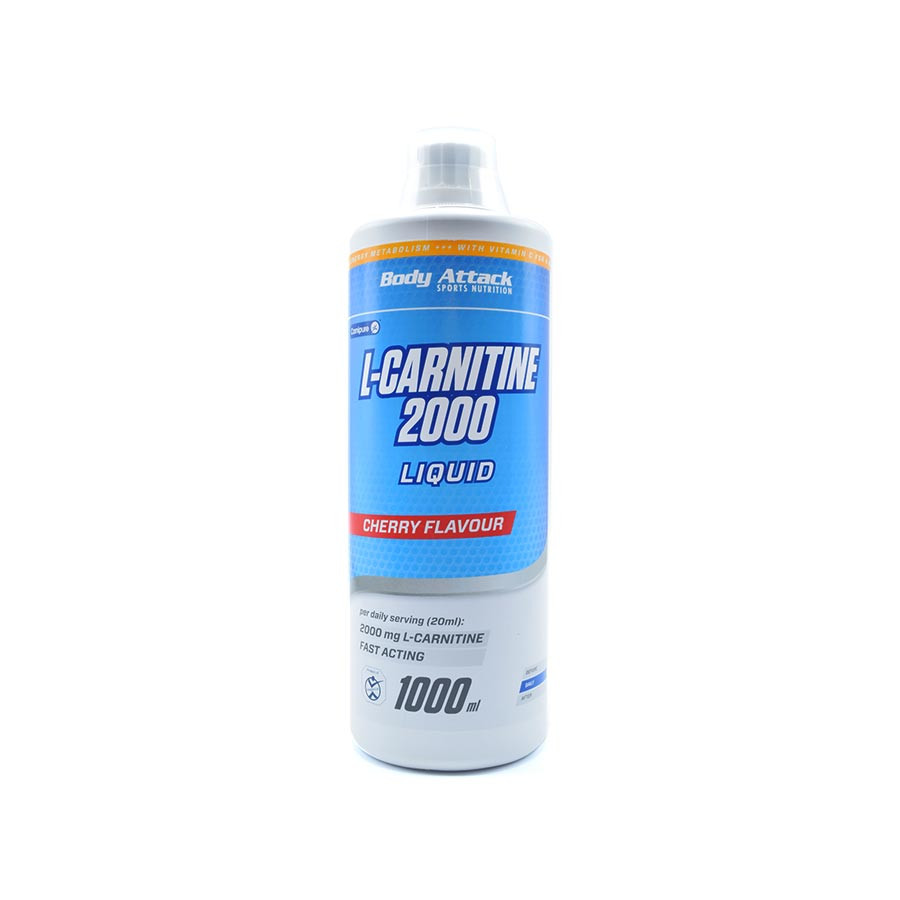 Body Attack L-Carnitine 2000 Liquid,1000 ml, koncentrát l-karnitinu v tekuté formě, Višeň