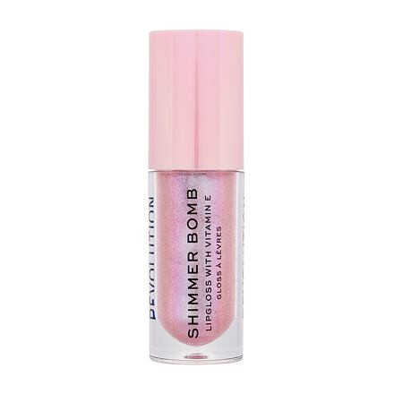 Makeup Revolution London Shimmer Bomb super třpytivý lesk na rty 4.5 ml odstín Sparkle Pink