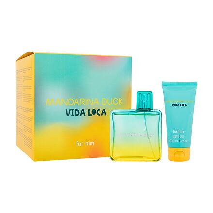 Mandarina Duck Vida Loca pánská dárková sada toaletní voda 100 ml + sprchový gel 50 ml pro muže