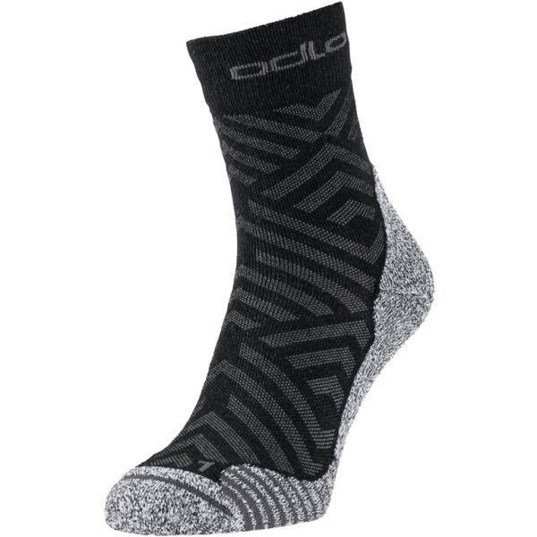 Odlo ACTIVEWARM HIKE GRAPHIC SOCKS Turistické ponožky, černá, velikost