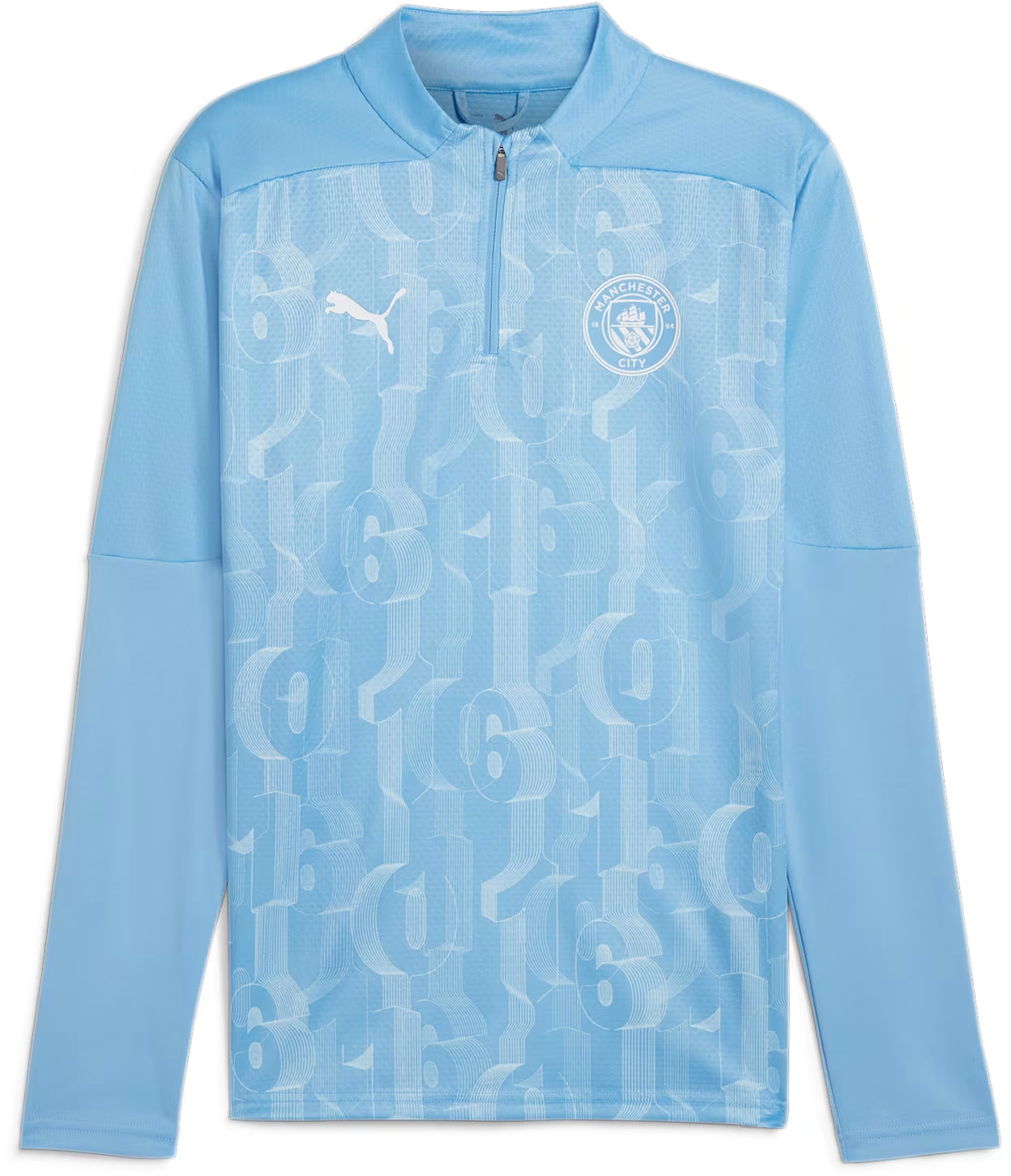 Triko s dlouhým rukávem Puma Manchester City Pre-match Quarter-Zip Top Men