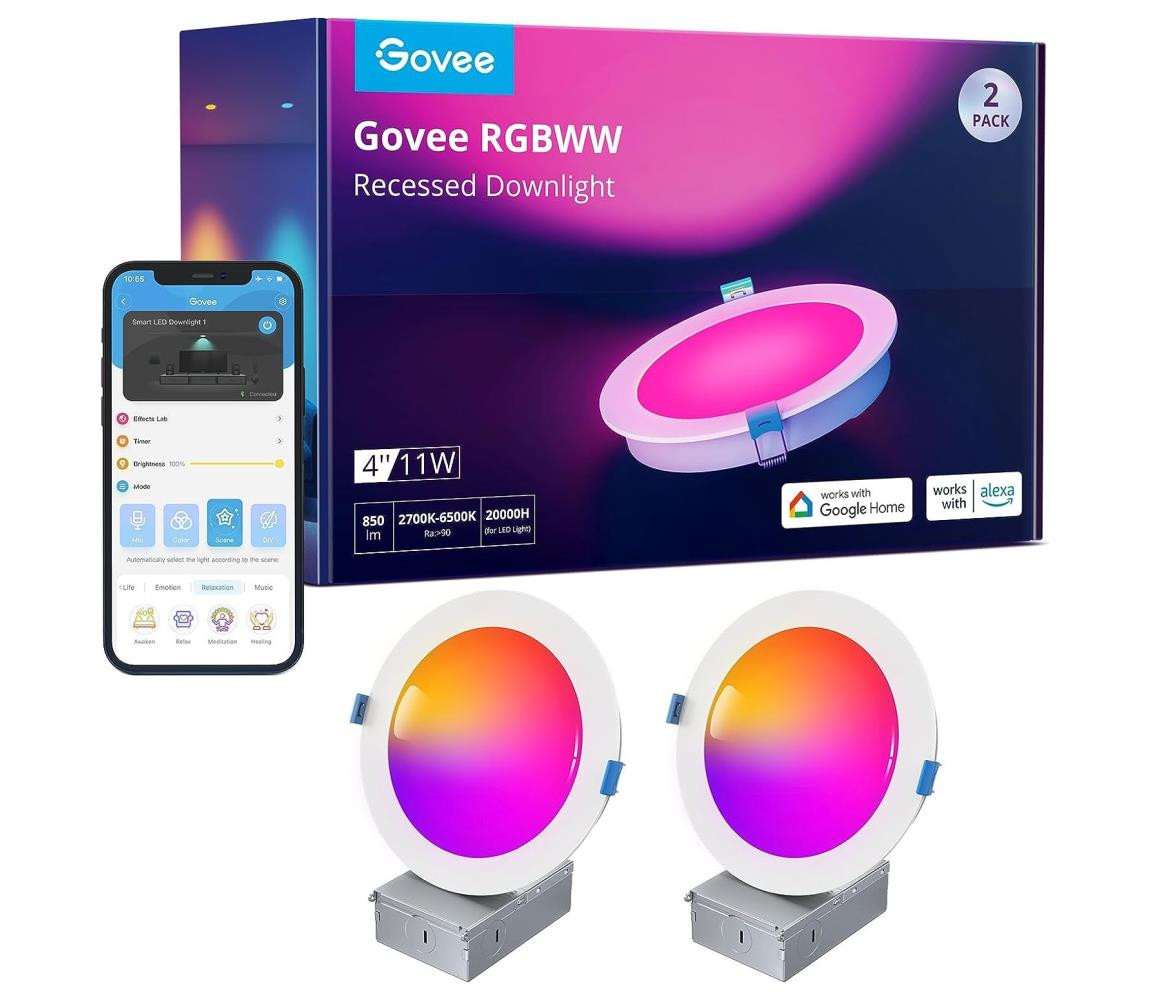 Govee Govee - SADA 2x LED RGBWW Podhledové svítidlo LED/11W/230V Smart 2700-6500K