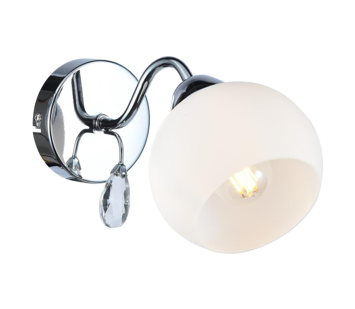 Nástěnné bodové svítidlo CONNOR 1xE27/15W/230V lesklý chrom/bílá