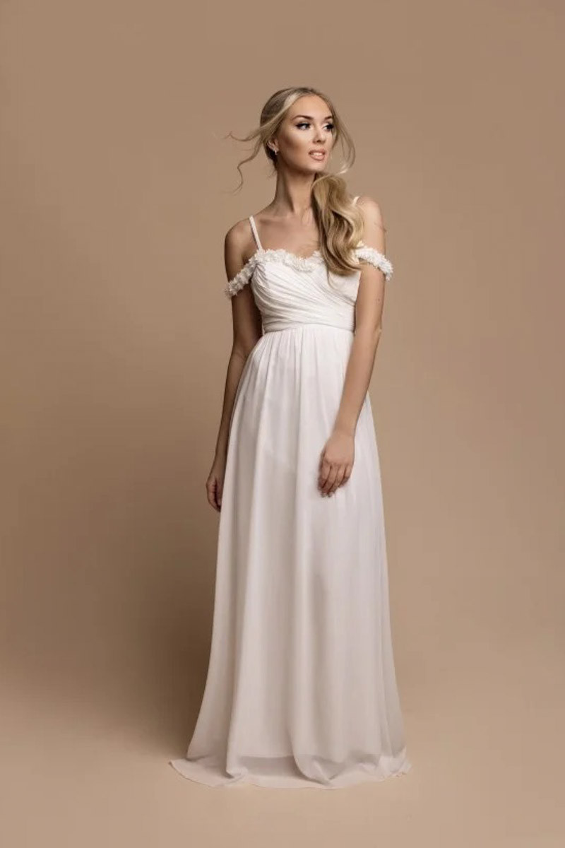 Bílé dlouhé šaty Beatrice