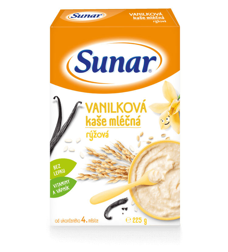 Sunar Vanilková kaše mléčná rýžová 225 g