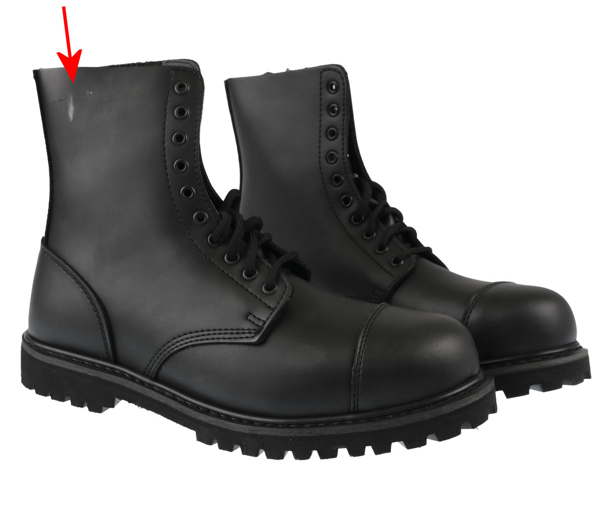 boty kožené 10dírkové BRANDIT - Phantom Black - POŠKOZENÉ 45