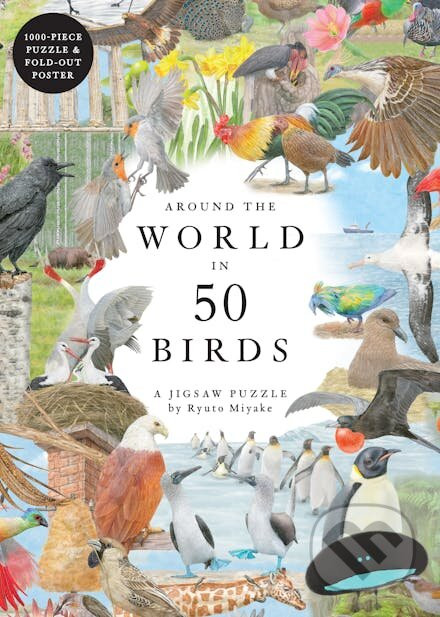 Around the World in 50 Birds - Mike Unwin, Ryuto Miyake (ilustrátor)