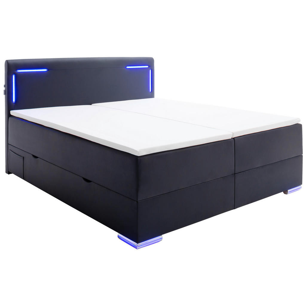 Xora POSTEL BOXSPRING, 180/200 cm, textil, černá