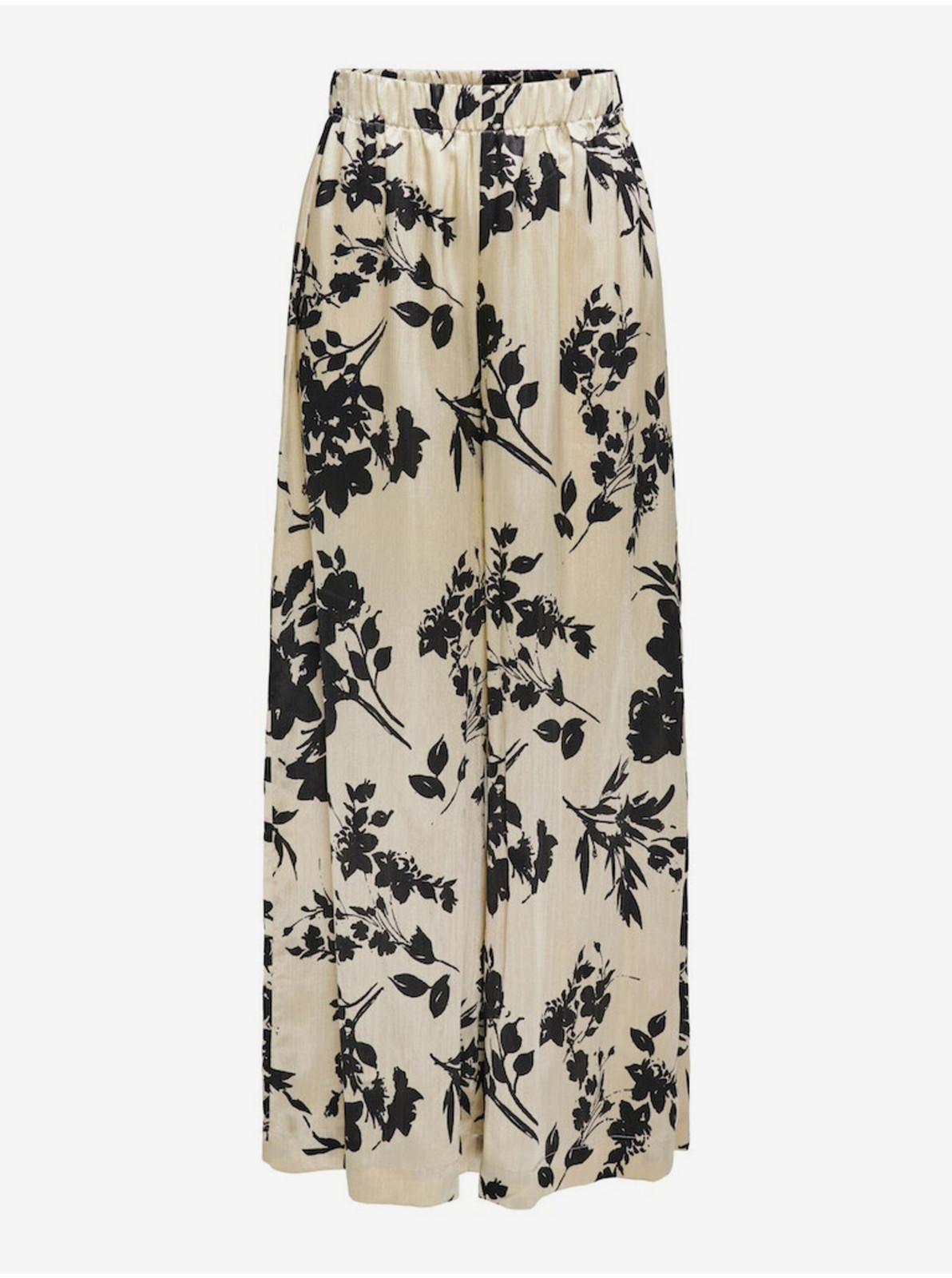 Béžové dámské květované kalhoty ONLY Salia - Dámské