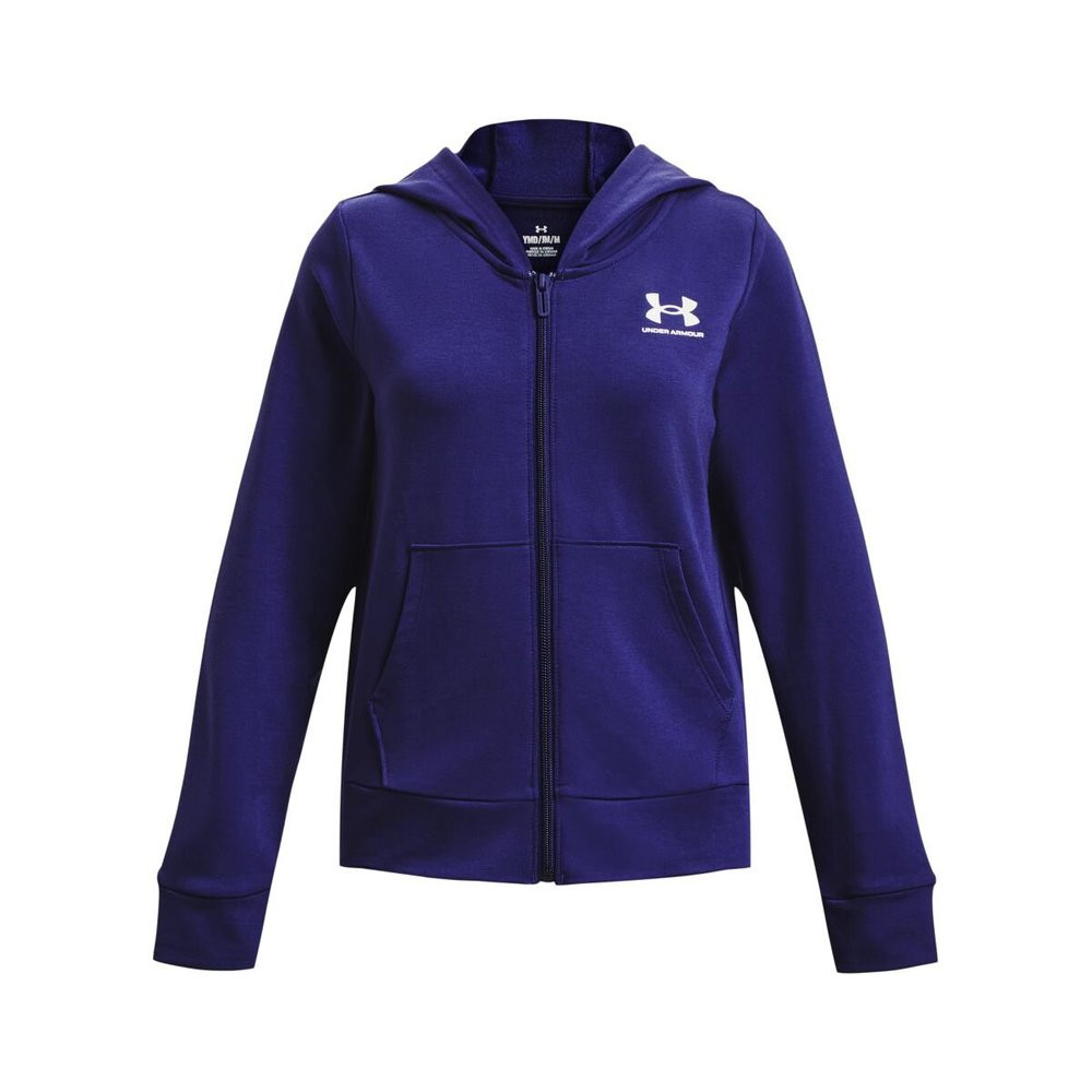 Under Armour Dívčí mikina Rival FZ Hoodie sonar blue YM, 137, –, 150