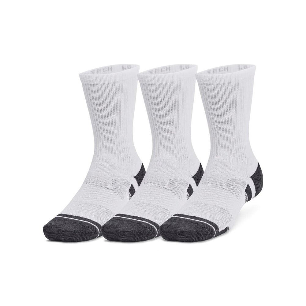 Under Armour Unisex ponožky Performance Tech 3pk Crew white L, Bílá