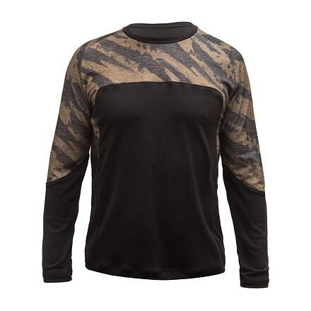 FT MEN'S ESCAPE MERINO LONG SLEEVE TEE BLACK/BRUSH Velikost: L