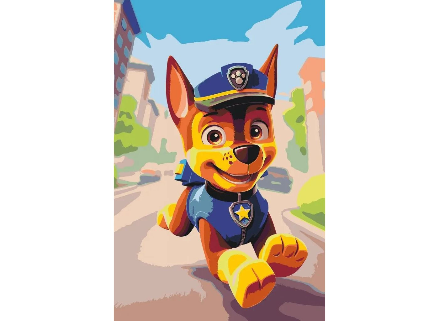 MALUJEŠ Malování podle čísel - CHASE - TLAPKOVÁ PATROLA Rozměr: 40x60 cm, Rámování: bez rámu a bez vypnutí plátna