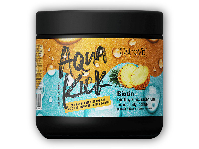 Ostrovit Aqua kick Biotin 300g ananas