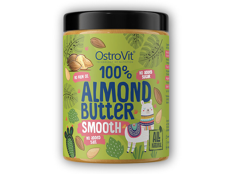 Ostrovit 100% almond butter smooth 1000g mandlové jemné máslo