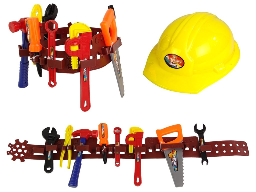mamido Sada pro malého kutila s nástrojovým opaskem a helmou