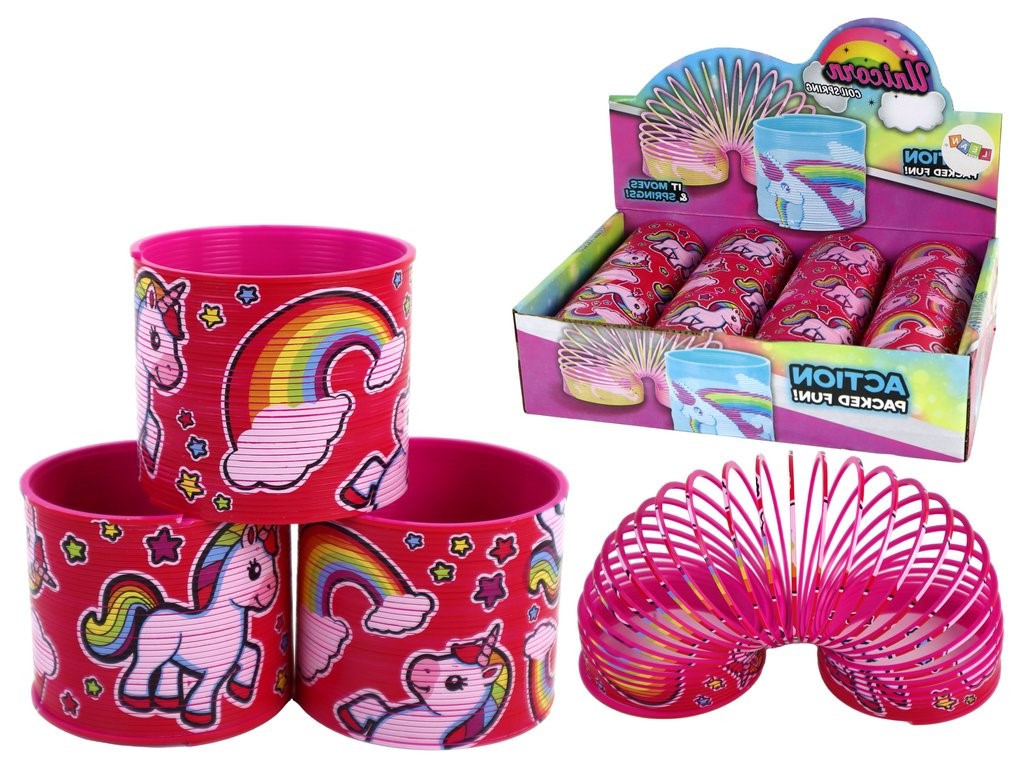 mamido Pružina s motivem Jednorožce 6 cm růžová