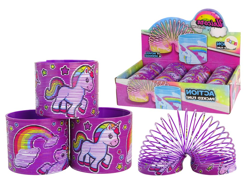 mamido Pružina s motivem Jednorožce 6 cm fialová