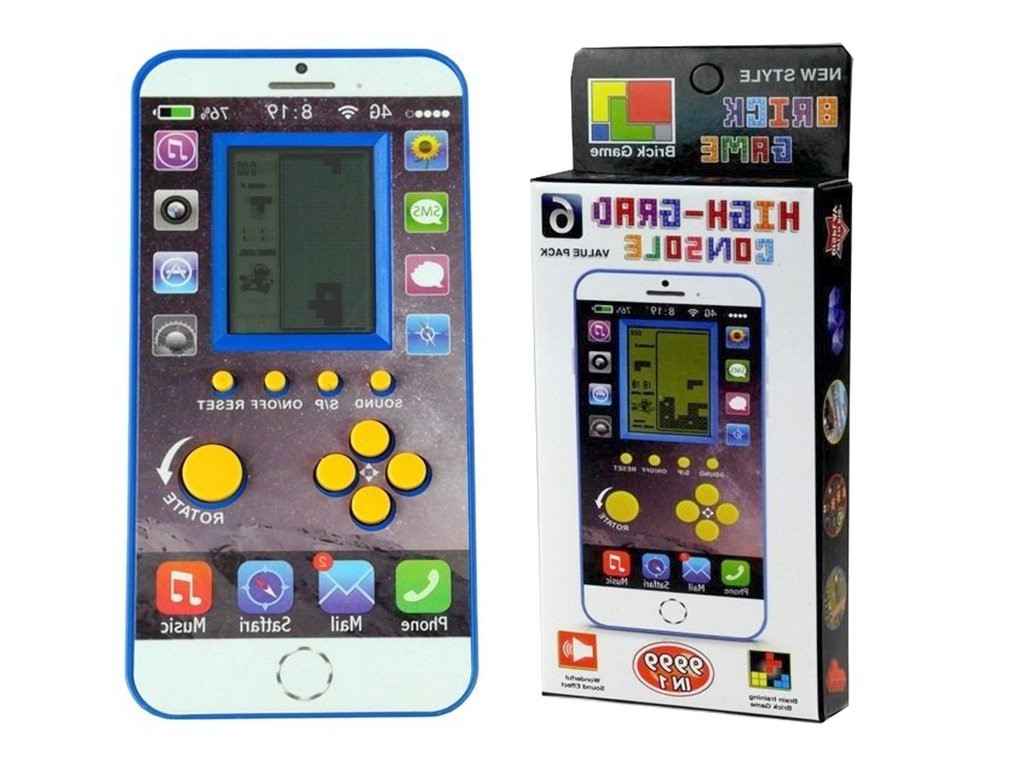mamido Elektronická hra Tetris kapesní verze modrá