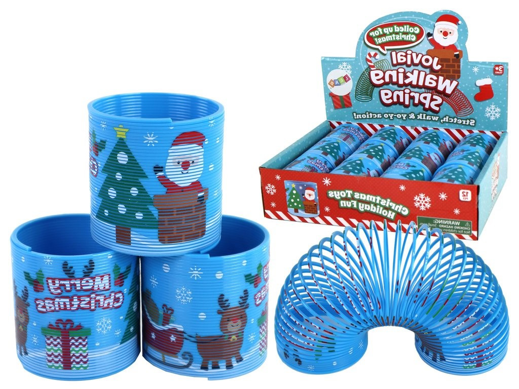 mamido Relaxační pružina 6 cm s Vánočními motivy modrá