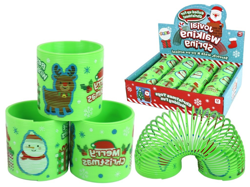 mamido Relaxační pružina 6 cm s Vánočními motivy zelená