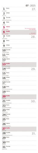 Kalendář nástěnný 2025 - Poznámková vázanka
