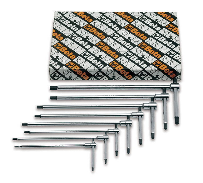 Sada 14 zástrčných imbusových klíčů s posuvnou T-rukojetí, 2-14 mm - Beta Tools