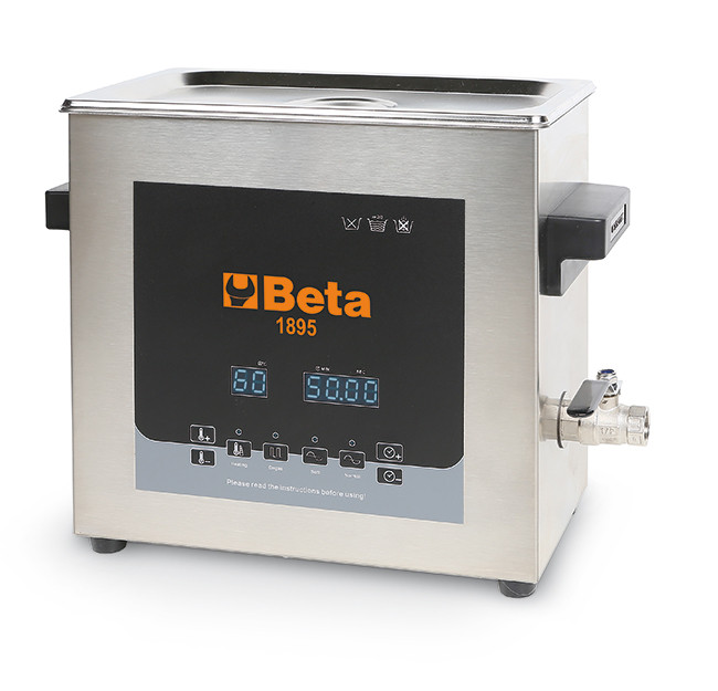 Ultrazvuková čistička, 6 l, 150 W, 230 V, výpustný ventil - Beta Tools