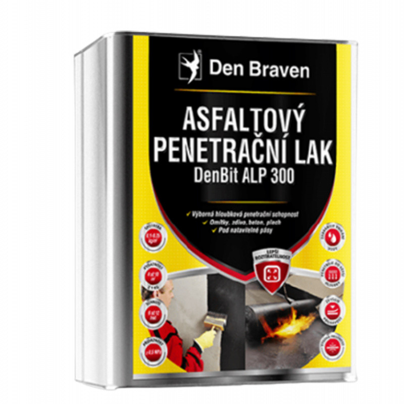 Den Braven Asfaltový penetrační lak DenBit ALP 300 Asfaltový penetrační lak DenBit ALP 300, plechový kanystr 4 kg, černý