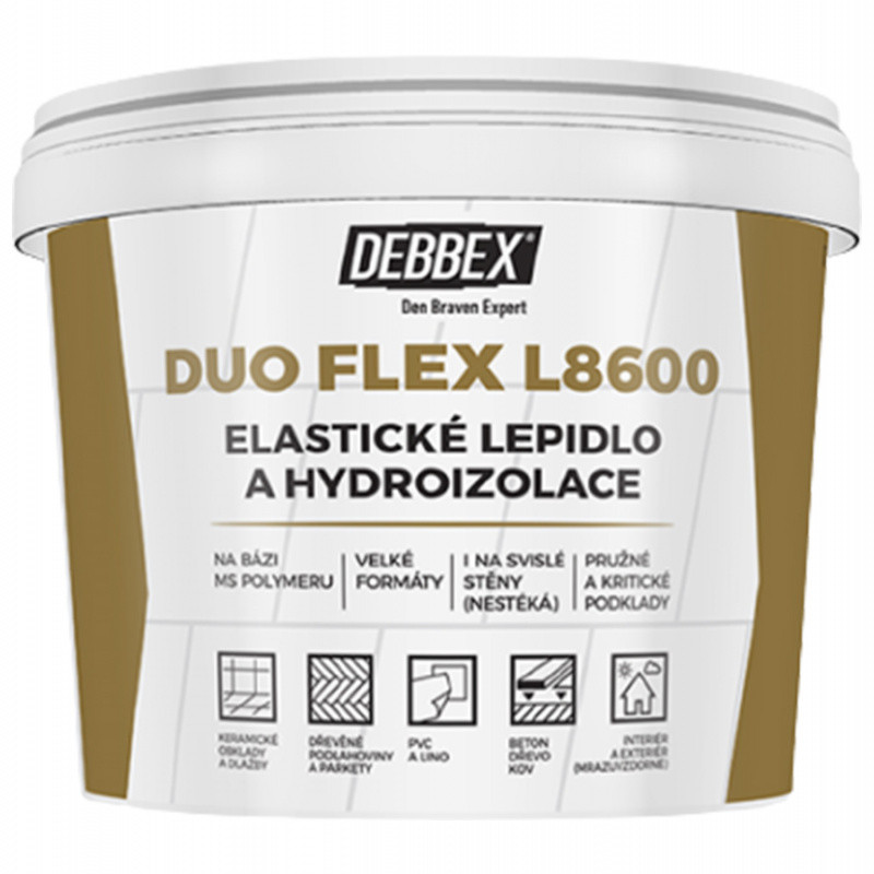 Den Braven Den Braven - Elastické lepidlo a hydroizolace DUO FLEX L8600, kbelík 5 kg