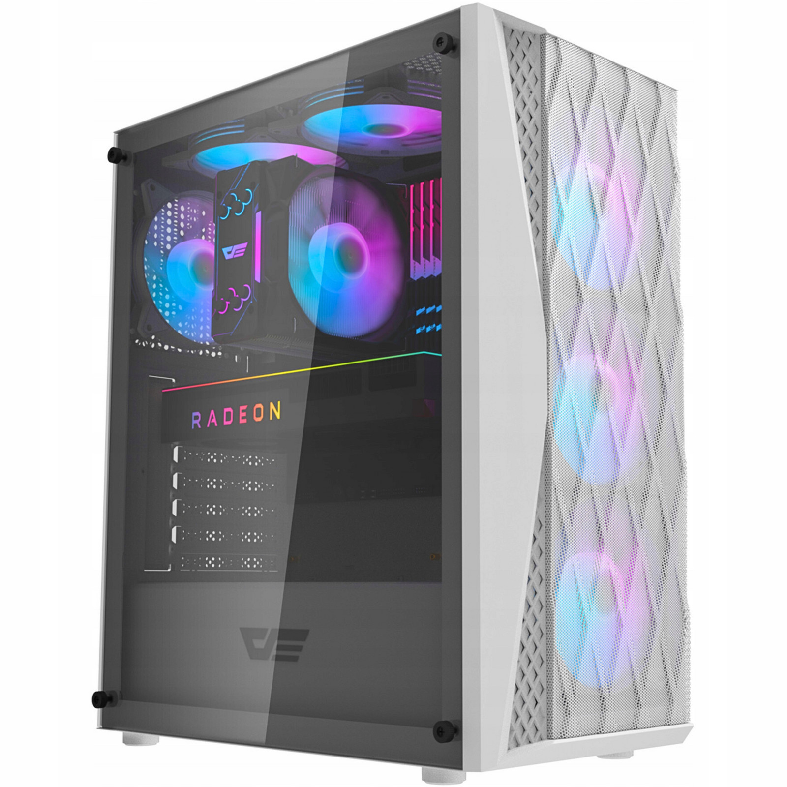 Darkflash DK351 Mesh Počítačová Skříň Atx MIDI Tower Rgb Síť Usb 3.0